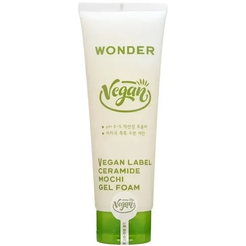 Пенка для умывания Wonder Vegan Label Ceramide Mochi Low pH Gel Foam, 180 мл