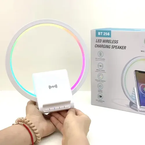 Bluetooth-динамик BT256 со встроенной светодиодной подсветкой RGB, Белый, купить недорого