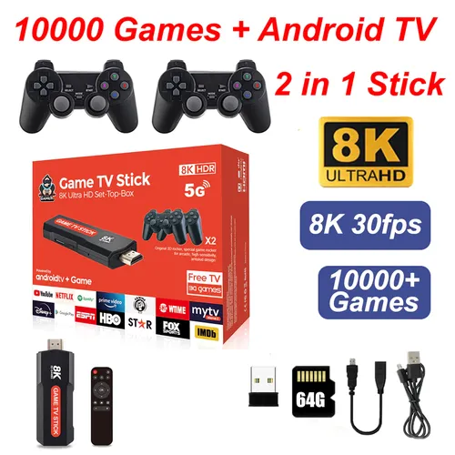 TV-o'yin konsoli GameBox geympad bilan 