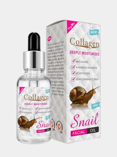 Омолаживающая сыворотка для лица Collagen с улиточным экстрактом муцином, 15 мл, купить недорого