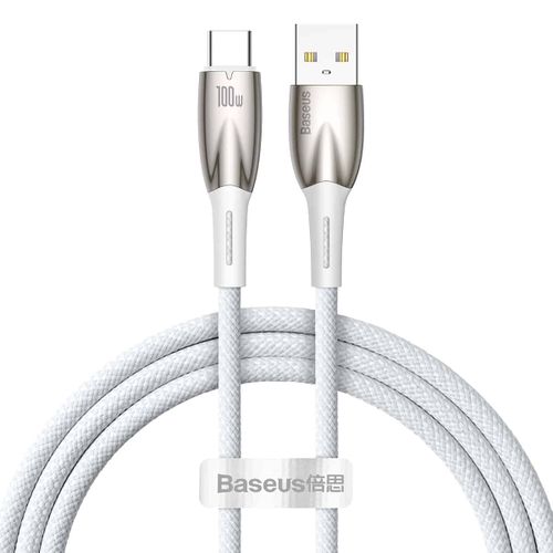 Кабель для быстрой зарядки Baseus Glimmer USB Type C, Белый