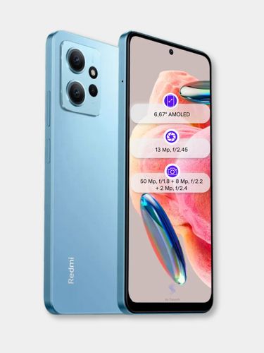 Смартфон Xiaomi Redmi Note 12, Ice Blue, 8/256 GB