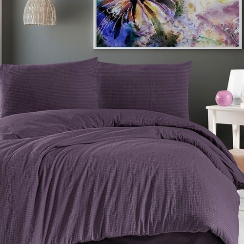 Двуспальный комплект постельного белья Senorita Home Soft Gofre 4 Pcs, Фиолетовый