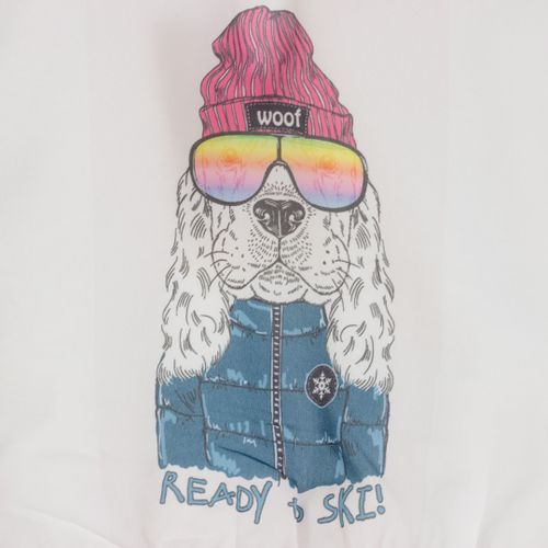 Детская футболка Escabel Ready to Ski dog Kod-35326, Белый