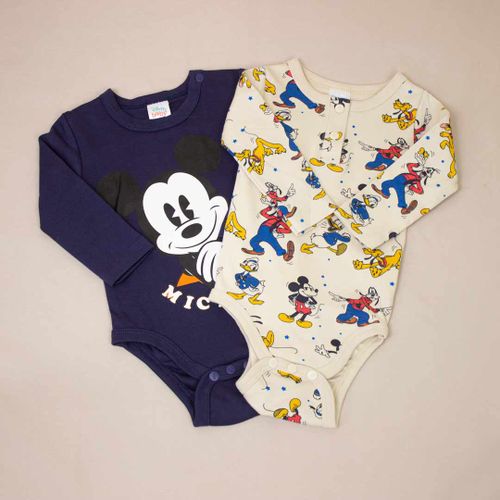 Комплект Disney baby боди Mickey MC21455, 2 шт, Синий