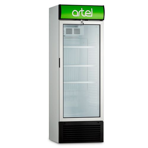 Vitrinali muzlatgich Artel HS 390 SN R600A, oq