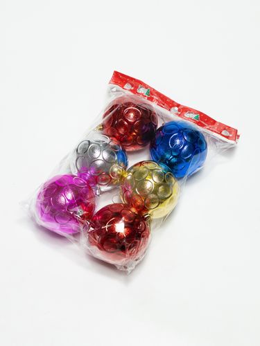 Елочные шары-игрушки 90-5, 6 шт, купить недорого