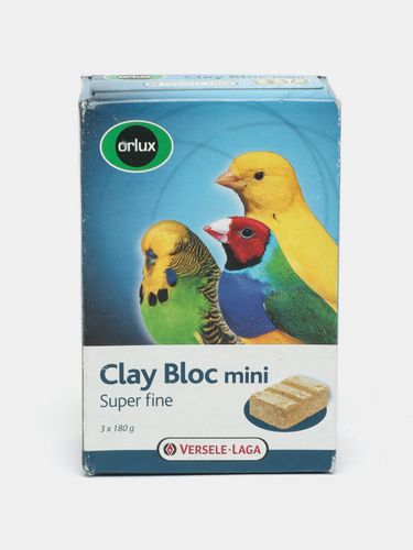 Минеральный камень для мелких птиц Versele-Laga Clay Bloc Mini с глиной, 540 гр