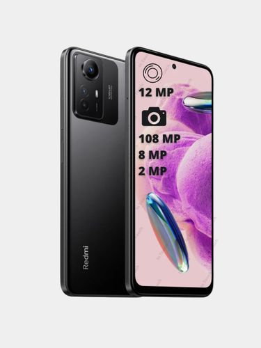 Смартфон Xiaomi Redmi Note 12S, 1 год гарантии, Onyx Black, 8/256 GB, в Узбекистане