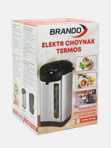 Termopot choynak Brando BR-TP68 elektr, Kumushrang-qora, фото