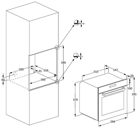 Втсраиваемый духовой шкаф Beko BIE24301W, Белый, O'zbekistonda