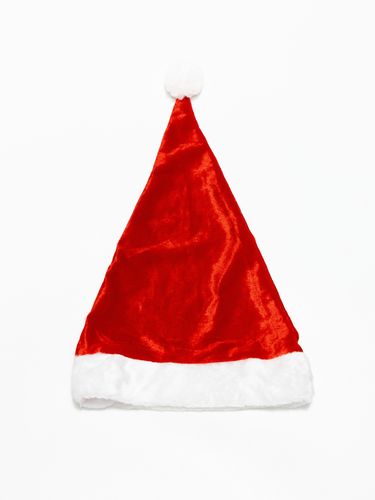 Новогодняя шапка Деда Мороза, для взрослых и детей x-4, Красный