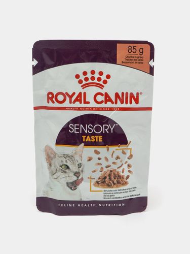 Mushuklar uchun nam yem Royal Canin Sensory Taste rag'batlantiruvchi ta'm kurtaklari, 85 g