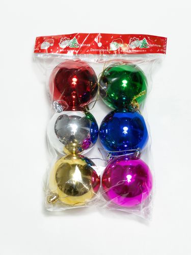 Елочные шары-игрушки 90-2, 6 шт