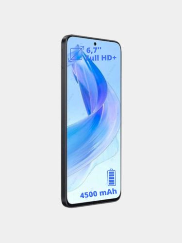 Смартфон Honor 90 Lite, 1 год гарантии, Midnight Black, 8/256 GB, купить недорого