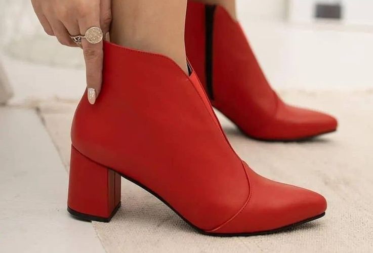 Полусапожки женские Обувь по карману Z1738, Красный