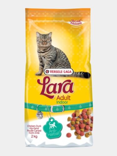 Сухой корм для домашних кошек Versele -laga Lara indoor, 2 кг, в Узбекистане