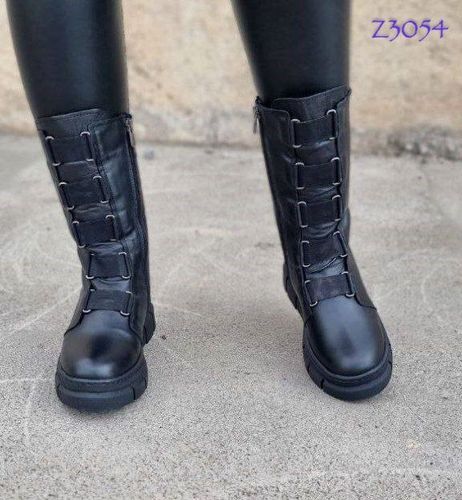 Сапоги женские утипленные Обувь по карману Z3054, Черный, в Узбекистане