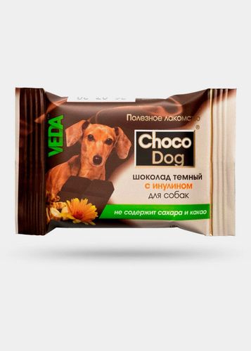 Qora shokolad Veda Choco Dog itlar uchun inulin bilan 15 g