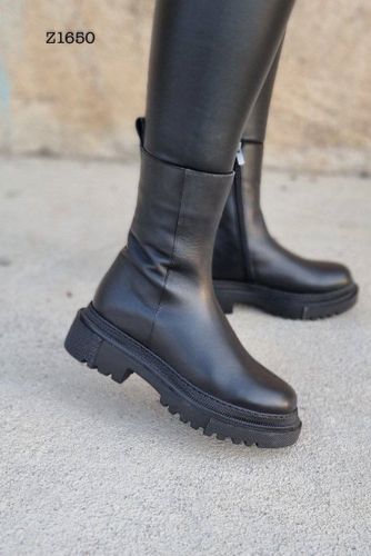 Сапоги женские утипленные Обувь по карману Z1660, Черный
