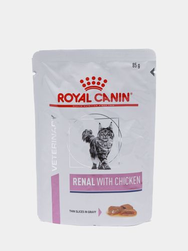 Влажный корм для кошек с почечной недостаточностью Royal Canin Renal с курицей, 85 г