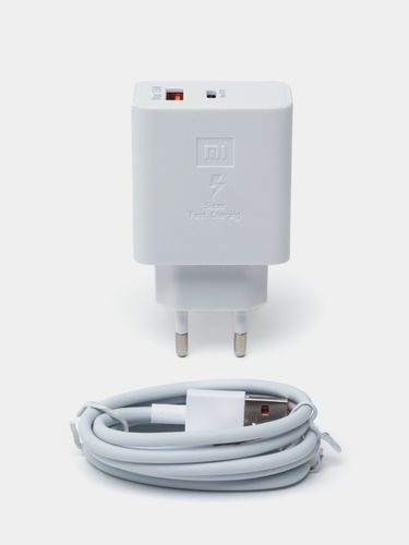 Зарядное устройство Xiaomi USB-C, USB-A, Белый, купить недорого