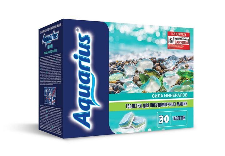 Таблетки для посудомоечных машин Aquarius, 30 шт