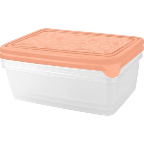 Набор контейнеров для продуктов Plast Team Helsinki Artichoke прямоугольный, 1.35 л, 3 шт, Оранжевый