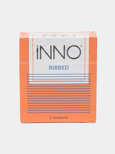 Презервативы INNO оранжевый-Ribbed, 3 шт