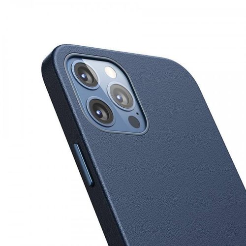 Чехол кожаный для iPhone 12 Pro Max Baseus Magnetic Leather Case 2020, Синий