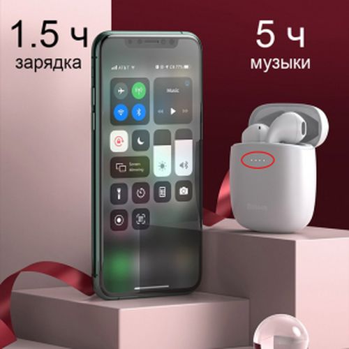 Беспроводные наушники Baseus Encok W04, Черный