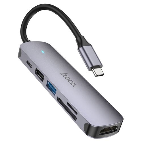 Usb hab Hoco HB28, Kumush rang, купить недорого