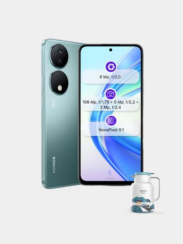 Smartfon Honor X7b, Yashil, 8/128 GB + термос в подарок