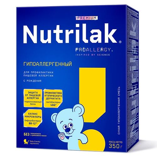 Молочная смесь Nutrilak Premium Гипоаллергенная, с рождения, 350 г