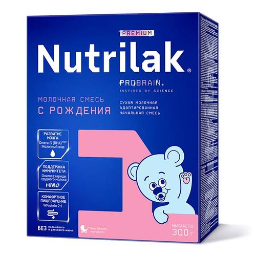 Молочная смесь Nutrilak Premium 1, с рождения, 300 г