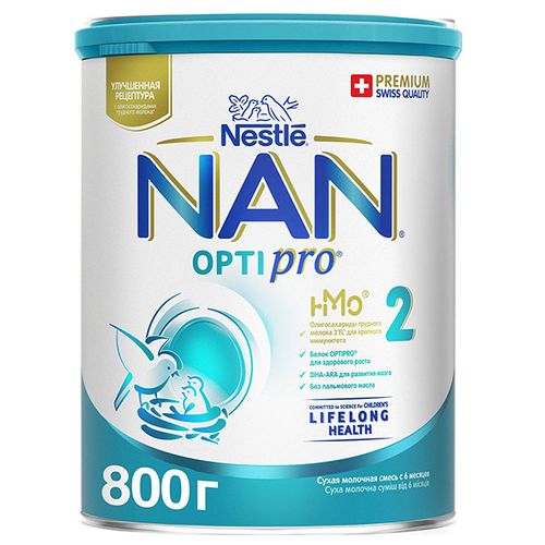 Sutli aralashma Nestle NAN 2 OPTIPRO, 6 oydan boshlab, 800 g