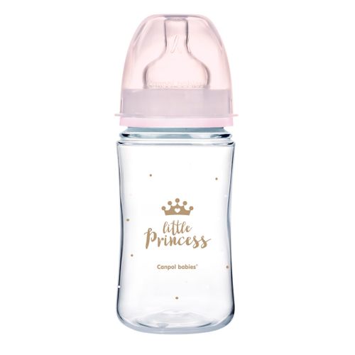 Бутылочка Canpol Babies EasyStart Royal Baby антиколиковая, 3+ месяцев, 240 мл, Розовый