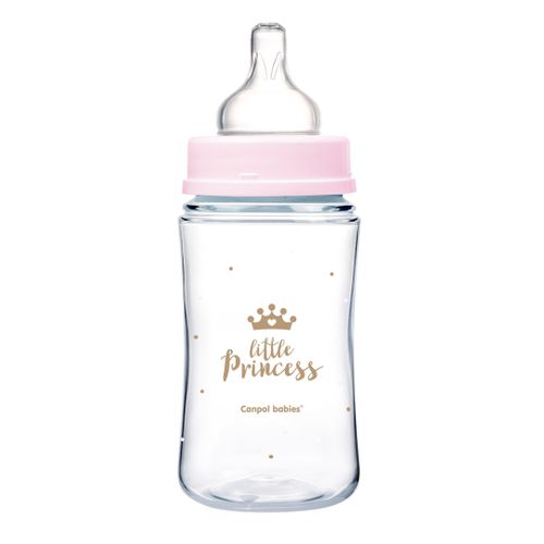Бутылочка Canpol Babies EasyStart Royal Baby антиколиковая, 3+ месяцев, 240 мл, Розовый, купить недорого