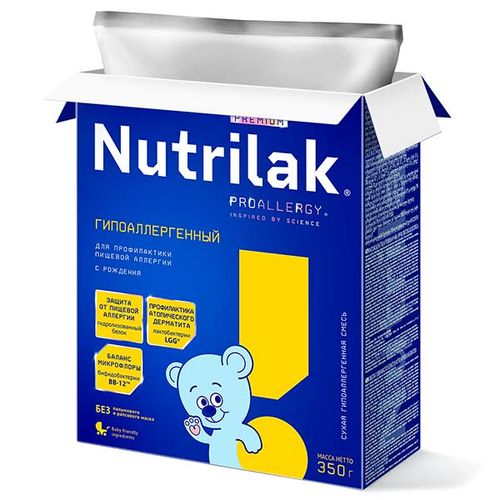 Молочная смесь Nutrilak Premium Гипоаллергенная, с рождения, 350 г, в Узбекистане
