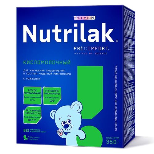 Смесь сухая кисломолочная Nutrilak Premium Кисломолочный, с рождения, 350 г