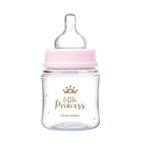 Бутылочка Canpol Babies EasyStart Royal Baby антиколиковая, с рождения, 120 мл, Розовый, купить недорого