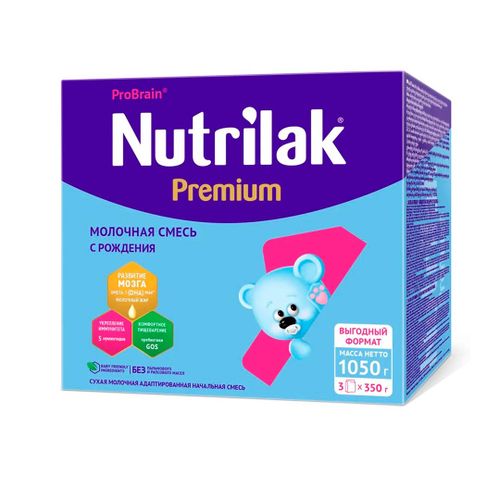 Молочная смесь Nutrilak Premium 1, с рождения, 1050 г