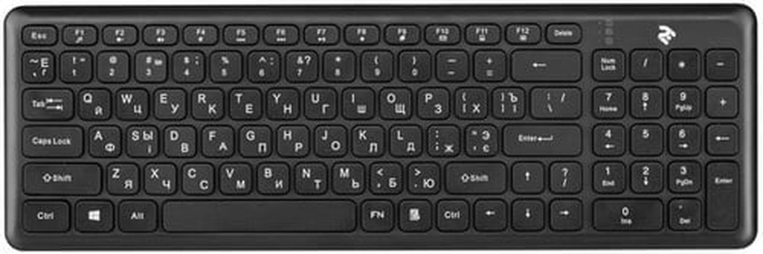 Клавиатура 2E KS230 Slim WL, Черный