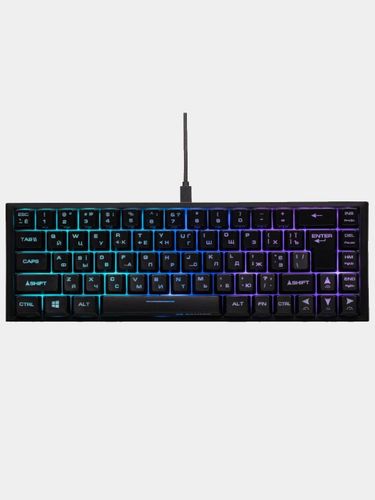 Игровая клавиатура 2E Gaming KG350 RGB 68 Key USB, Черный