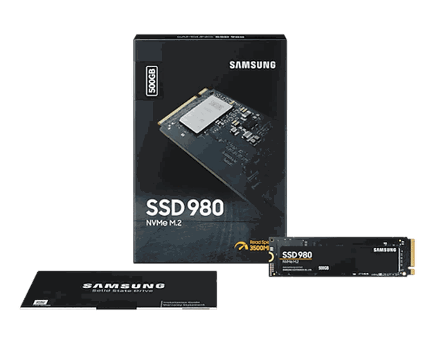 Внутренний накопитель SSD Samsung 980 NVMe M.2, 500 GB