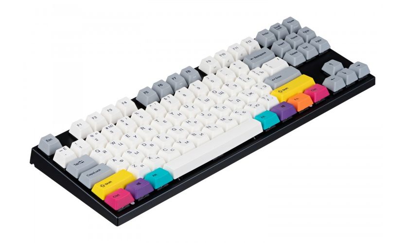 Клавиатура игровая Varmilo MA87M V2 Panda R2 EC Rose V2, Бело-серый