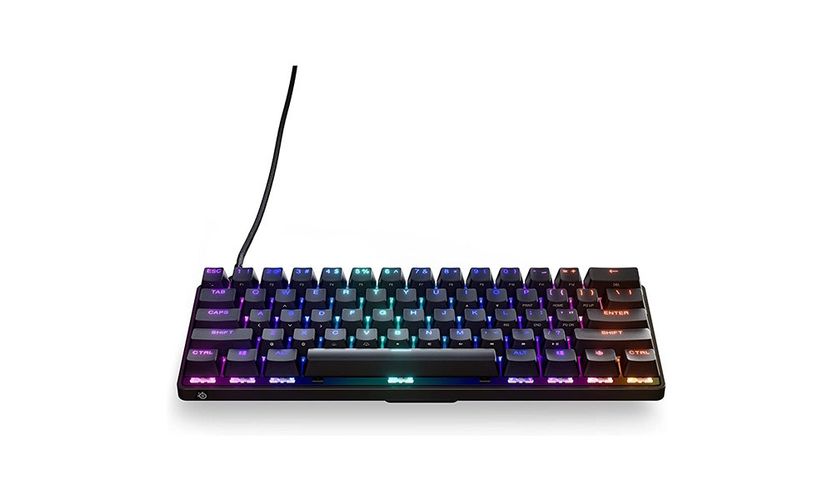 O'yin klaviaturasi SteelSeries Apex 9 Mini - Linear OptiPoint Optical, qora