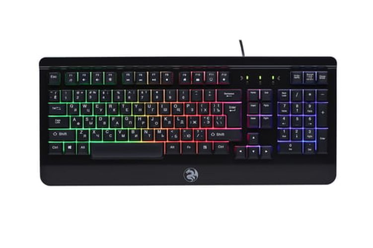 O'yin klaviaturasi 2E Gaming KG330 F-RGB USB, qora