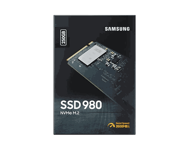 Внутренний накопитель SSD Samsung 980 NVMe M.2, 250 GB