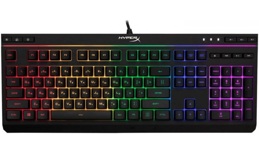 O'yin klaviaturasi HyperX Alloy Core RGB, qora